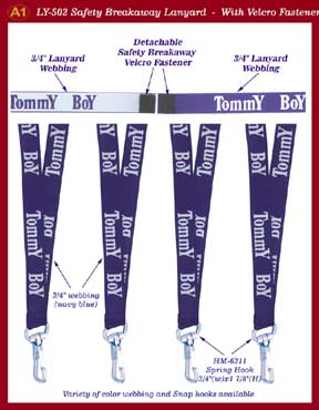 velcro safety breakaway lanyard