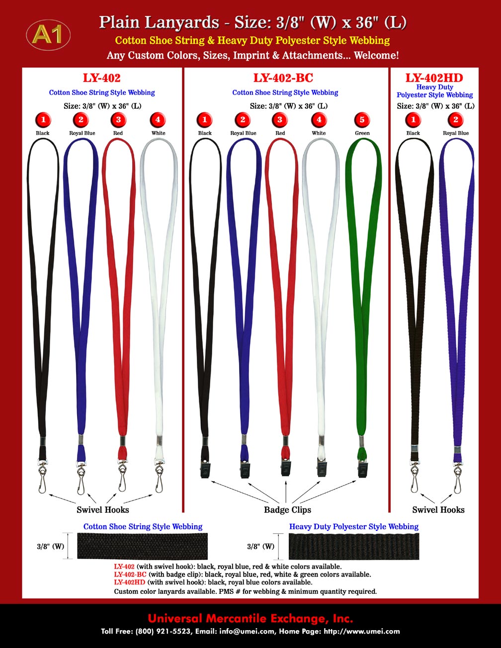 We provide one of the most popular, comfort to wear, economic and in stock lanyards for 