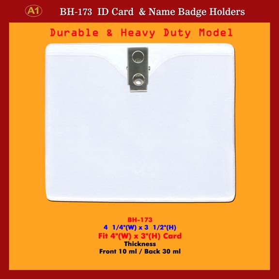 Durable and Heavy Duty 4(w)x3(h) Name Badge Holder Supply